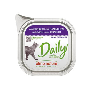 ALMO NATURE CAT DAILY RABBIT konservi kaķiem Trusis 100g